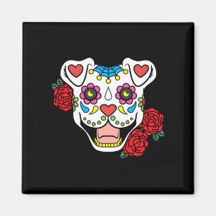 Mannen Sugar Skull Pitbull Kleding Mannen Vrouwen Magneet