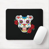 Mannen Sugar Skull Pitbull Kleding Mannen Vrouwen Muismat (Met muis)