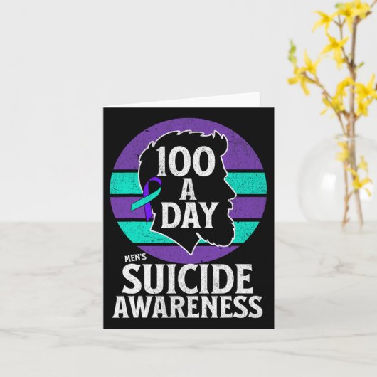 Mannen Suicide Awareness Design Mannen geestelijke Kaart (Gele Bloem)