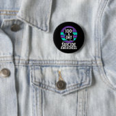 Mannen Suicide Awareness Design Mannen geestelijke Ronde Button 5,7 Cm (In situ)