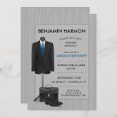 Mannen Suit Pinstripe Masculine Business Afstudere Kaart (Voorkant / Achterkant)