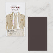 Mannen Suit SEO Specialist Visitekaartje (Voorkant / Achterkant)