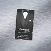 Mannen Suits Tailor - Modern Professional Black Wh Visitekaartje Magneet (Voorbeeld)