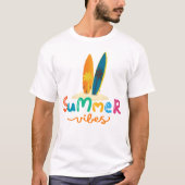 Mannen Summer Vibes Surfer T-shirt (Voorkant)