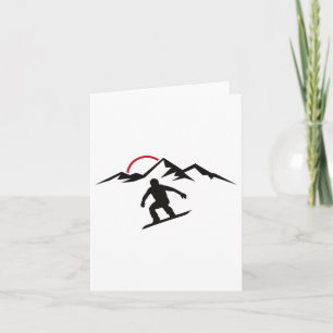 Mannen Sunset Snowboarden Kaart