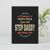 Mannen Super Cool Step Papa doodt het vader Gift Bedankkaart (Staand voorkant)
