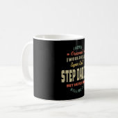 Mannen Super Cool Step Papa doodt het vader Gift Koffiemok (Voorkant links)