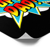 Mannen Super Dad Comic Book Superheld Vaderdag Poster (Hoek)
