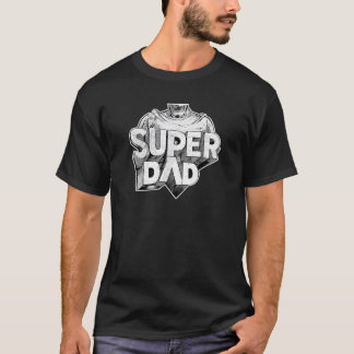 Mannen Super geweldige stripsuperheld Dad T-shirt