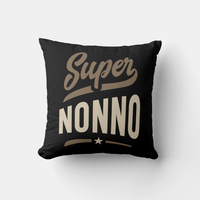 Mannen Super Nonno Grandpa Gift Kussen (Voorkant)