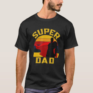 Mannen super vader vader superheld en beste man f t-shirt