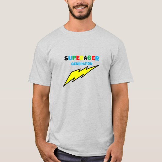 Mannen SuperAger Ringer T-shirt (Voorkant)