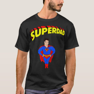 Mannen superdad Super papa Superheld Fathe T-shirt