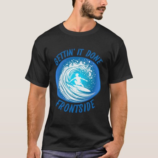 Mannen surfen Regular Foot Frontside Retro Grafisc T-shirt (Voorkant)