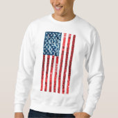 mannen sweatshirt met de amerikaanse vlag (Voorkant)