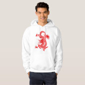 Mannen-sweatshirt met drakentotempatroon hoodie (Voorkant volledig)