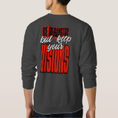 Mannen-sweatshirt met een visie trui (Achterkant)