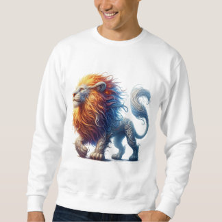 Mannen-sweatshirt met leeuwenprint trui