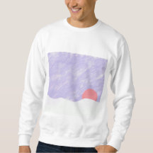 Mannen Sweatshirt met Snowy Sunset Scene