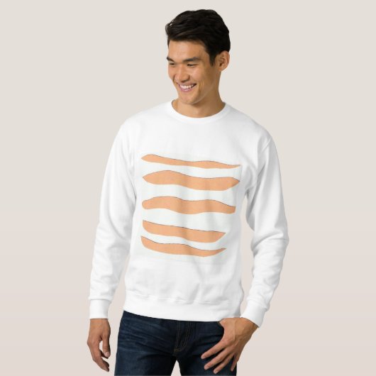 Mannen Sweatshirt met Tiger Stripes (Voorkant volledig)