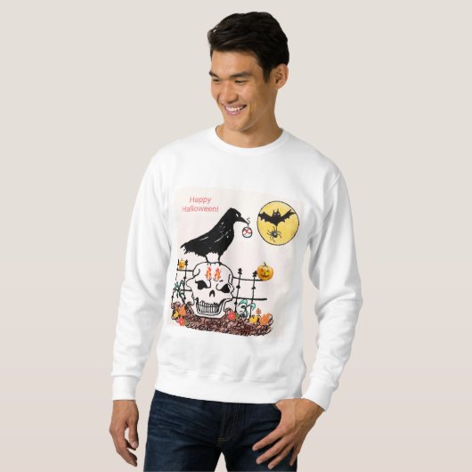 MANNEN SWEATSHIRT - SPOOKY HALLOWEEN (Voorkant volledig)