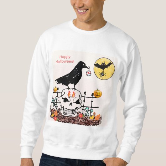 MANNEN SWEATSHIRT - SPOOKY HALLOWEEN (Voorkant)