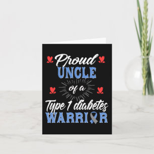 Mannen T1D Geproud oom Diabetes Awareness Type 1 I Kaart