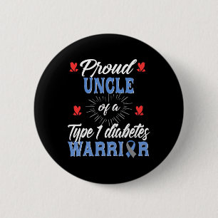 Mannen T1d trotse oom diabetes bewustzijn type 1 i Ronde Button 5,7 Cm