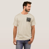 Mannen T-kleur: Zand T-shirt (Voorkant volledig)