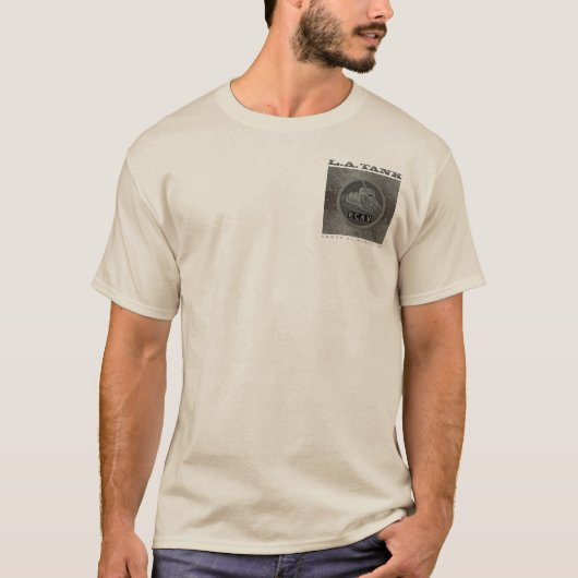 Mannen T-kleur: Zand T-shirt (Voorkant)