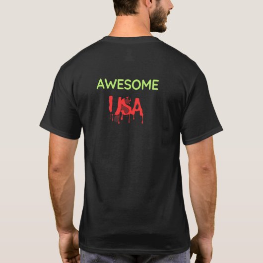 Mannen T-shirt (Achterkant)