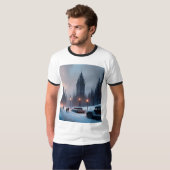Mannen T-shirt - A Winter City (Voorkant volledig)