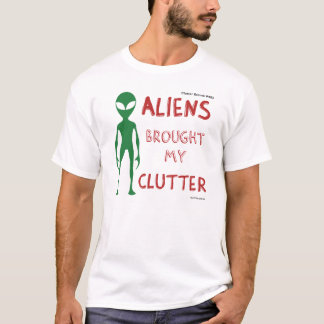 Mannen T-shirt "Aliens brachten mijn klote"