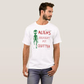 Mannen T-shirt "Aliens brachten mijn klote" (Voorkant volledig)