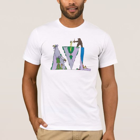 Mannen T-Shirt | ASHEVILLE, NC (AVL) (Voorkant)