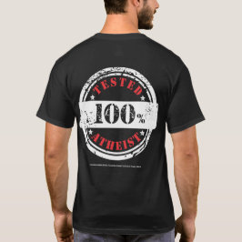 Mannen T-shirt: Atheïstische slogan van Dominic Om T-shirt