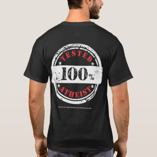 Mannen T-shirt: Atheïstische slogan van Dominic Om T-shirt