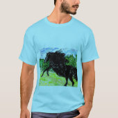 Mannen T-Shirt Black Stallion Thunder (Voorkant)