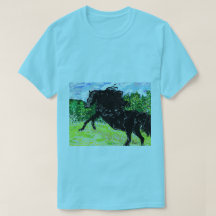 Mannen T-Shirt Black Stallion Thunder