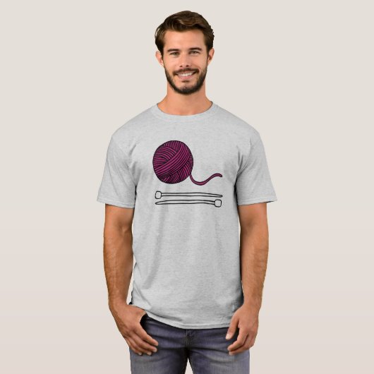 Mannen T-shirt breien (Voorkant volledig)
