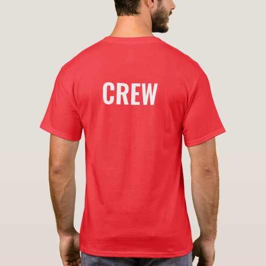 Mannen T Shirt Bulk dubbelzijdig afdrukken rood (Achterkant)