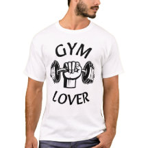 Mannen t-shirt en gymliefhebber 