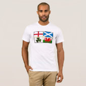Mannen T-Shirt (Engeland, Schotland, Ierland, Wale (Voorkant volledig)