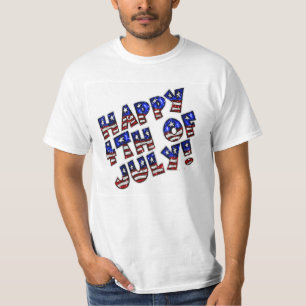 Mannen T-Shirt/Happy 4 juli T-shirt