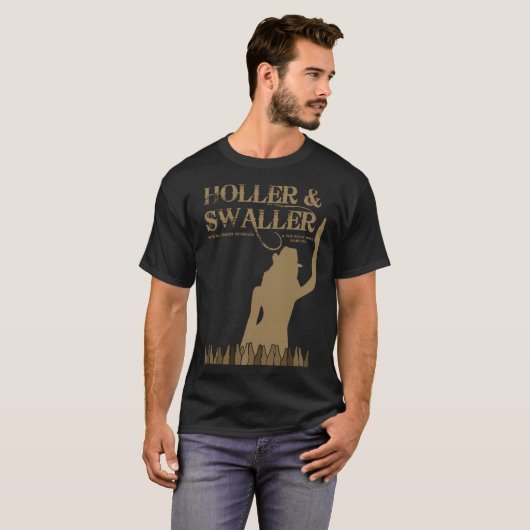 Mannen T-shirt Holler en Swaller (Voorkant volledig)