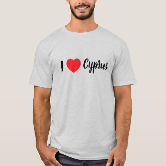 Mannen-T-shirt (I "heart" Cyprus) T-shirt