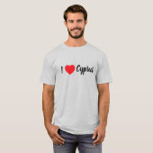 Mannen-T-shirt (I "heart" Cyprus) T-shirt (Voorkant volledig)