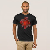 Mannen T-Shirt in de stad Fantasy Red Griffin (Voorkant volledig)