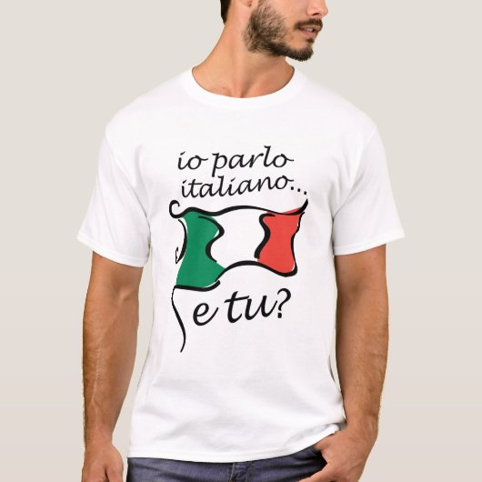 Mannen T-shirt: Io parlo Italiano T-shirt (Voorkant)