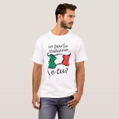 Mannen T-shirt: Io parlo Italiano T-shirt (Voorkant volledig)